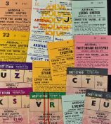 1973/74 Arsenal home match tickets to include Leeds Utd, Chelsea, West Ham Utd, Derby County and