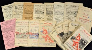 Collection of Wigan Rugby League programmes from the 1940/50s (36): 5x 1946/49, 1x 1950, all