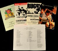 1991 Scotland in North America Rugby Programmes (4): Issues from games v British Columbia (joint