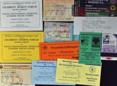 Selection of Wolves tickets to include 1996 Hamburg (F), 1997 Walsall (F), 1996 USV Abtenau, 1998
