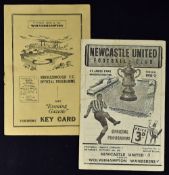 1951/1952 Wolverhampton Wanderers away match programmes v Newcastle Utd, v Middlesbrough. Fair-Good.