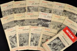 Collection of Wigan Rugby League programmes from the 1960's (32): good cross section to incl