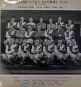 Dynamo Slavia Football Club Photograph depicting the Czechoslovakia South Africa Tour 1956 mounted