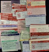1988/1989 Arsenal match tickets to include homes (6) and aways (14), 1989/90 homes (5) and aways (