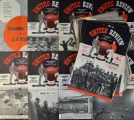 1957/1958 Manchester Utd home match programmes to include 1-19, missing no. 20 (postponed), 21-30.