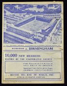 1938/39 Pre-war Everton v Birmingham City match programme dated 18 March 1939. Good.