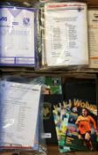 Collection of Wolverhampton Wanderers match programmes both home and aways, to include 1989/90 (in 2