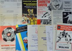 Collection of Wolverhampton Wanderers away friendly match programmes to include 1974 Kettering, 1975