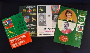 1980 British Lions Rugby Tour to SA Programmes: All four Test issues, large formats, a little wear