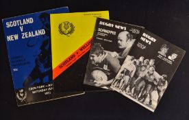 Scotland in NZ/Australia Rugby Programmes 1970/80s (4): 1975 v Wellington (VG) and v NZ in the '