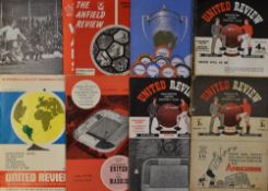 Selection of Manchester United home Football programmes 1947/48 Preston NE 1957/58 Sheffield