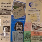 Collection of testimonial, friendly, charity matches with programmes and tickets to include 1965