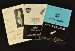 New Zealand All Blacks v UK Provincial Team Rugby Programmes from the 1960's onwards (3): v North of