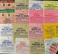 1975/1976 Arsenal home match tickets to include West Ham Utd, QPR, Aston Villa, Everton, Burnley,