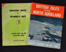 1966 British Lions Rugby Tour to NZ Programmes: Pair of large issues from the Lions' games against