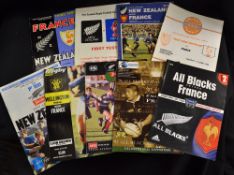 1961-2007 France in New Zealand Rugby Programme Selection (9): large detailed issues for the