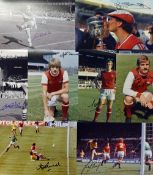 Selection of Signed Arsenal Football Photographs all featuring former Arsenal players, all