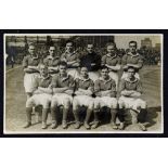 1946 Manchester Utd postcard team b&w photograph taken at Old Trafford prior to the public trial