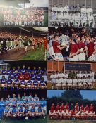 Selection of Assorted Signed Football Prints all featuring teams line ups / squad photos /