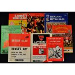 1983 British Lions Rugby Tour to NZ Programmes: Eight issues from the Lions' games v Wanganui,