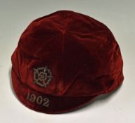 1902 England international football cap by Young & Co. 36 King William Street, London E.C.