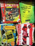 Varied Selection of football programmes including both league and non-league, with some magazines