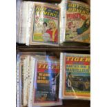 Tiger Comic weekly issues from January 1970 to December 1979 detailing the exploits of Roy Race,
