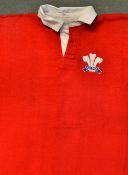 Late 1960s Wales International Match Worn No.4 Rugby Jersey issued to Allan Martin : With older-