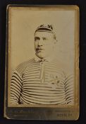 Abe Ashworth Rugby League - Cabinet Photograph Card in Rugby Jersey and Cap: 6.5" x 4" cabinet photo