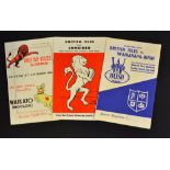 1966 British Lions Rugby Tour to NZ Programmes: Trio of issues from the Lions' games v Wairarapa-