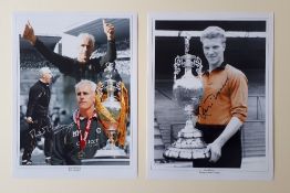 Wolverhampton Wanderers Champions Mick McCarthy and Ron Flowers Signed Football Prints both
