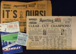 1949 FA Cup Final Wolverhampton Wanderers v Leicester City match programme and ticket - North Ground