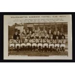 1923/24 Wolverhampton Wanderers Div. 3 (N) Champions team postcard by Paulton, players named. Good.