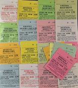 1979/1980 Arsenal home match tickets full set of league to include Manchester City, Liverpool,