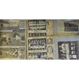 Large pre-war, generally 1932-1935 Wolverhampton Wanderers scrapbooks containing match reports/