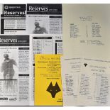 Wolverhampton Wanderers Reserves v Port Vale 1983/84, 1984/85, 1985/86, 1989/90, 1991/92, 1996/97,