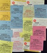 1976/1977 Arsenal home match tickets to include Aston Villa, Coventry (FAC), Everton, Ipswich