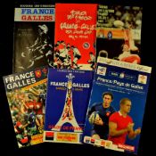 France v Wales Rugby Programme Selection from the 1980/90's onwards (6): Usual well-varied and