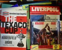 Minor Cup Football Programme Selection to include a variety of Cups such as Texaco Cup, Anglo