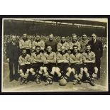 1946/1947 Wolverhampton Wanderers b&w team group photo, Express & Star stamp to the reverse, Stan