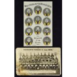 1929/1930 Wolverhampton Wanderers b&w team group picture postcard, players named, also 1908