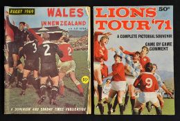 1960/70's Wales and British Lions Rugby Tour Brochures from New Zealand (2): 1969 Wales & 1971