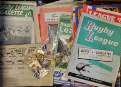 Rugby League Selection of Programmes, Ephemera and Pin Badges ( a lot): to incl Rugby League