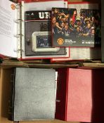 Manchester United 2017/18 Executive Club Football Programmes in official binders, lanyards for match