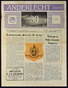 1957/58 Anderlecht (Belgium) v Wolverhampton Wanderers match programme large 4 page edition for this