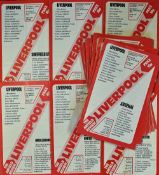 Collection of Liverpool home programmes from 1975/76 to 1980/81, some European and cup matches