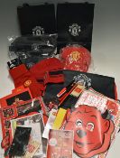 Manchester United VIP Gift Bags to include Red Baseball Cap, Red Woolly Hat and Gloves (small), 2x