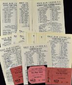 Selection of West Ham Utd reserves 1977-1981 plus tickets (3) and youth matches v 1979/80 Orient,