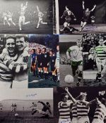 Selection of Signed Celtic Football Photographs all featuring former Celtic players, all superbly