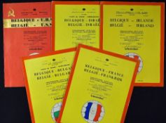 1960s Belgium International Football Programmes includes 1964 v France, 1965 v Israel, Bulgaria,